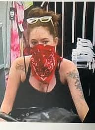 Report 02 store camera: red bandana and white sunglasses
