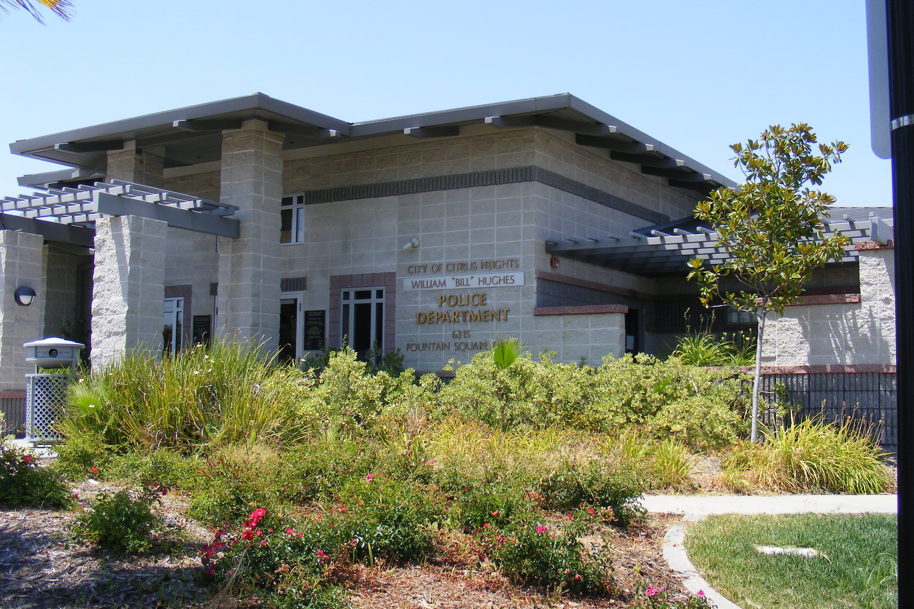 Exterior of the City of Citrus Heights William Bill Hughes Police Department office